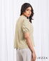 Textured Chic: Popcorn Fabric Formal Crop Top 64841